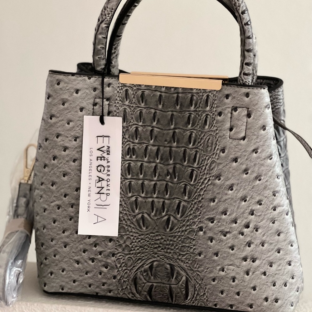 Emporia Ostrich Embossed Satchel